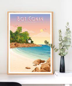 Alternative view of Affiche plage de bot Conan - Fouesnant