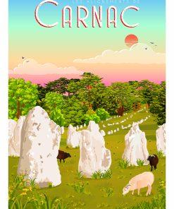 Alternative view of Affiche CARNAC - Menhir