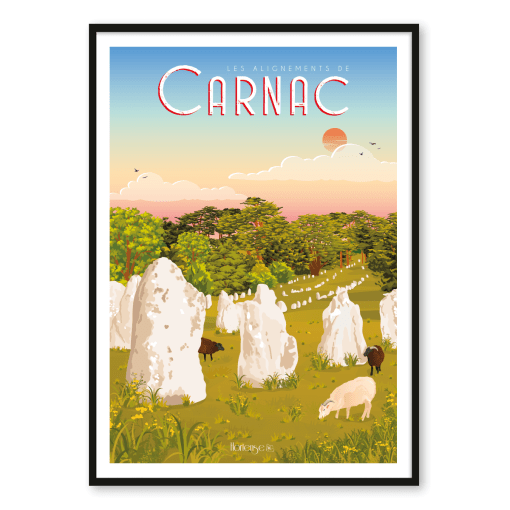 Affiche CARNAC - Menhir
