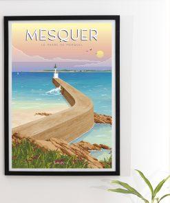 Alternative view of Affiche Phare de Merquel, Mesquer – Loire-Atlantique