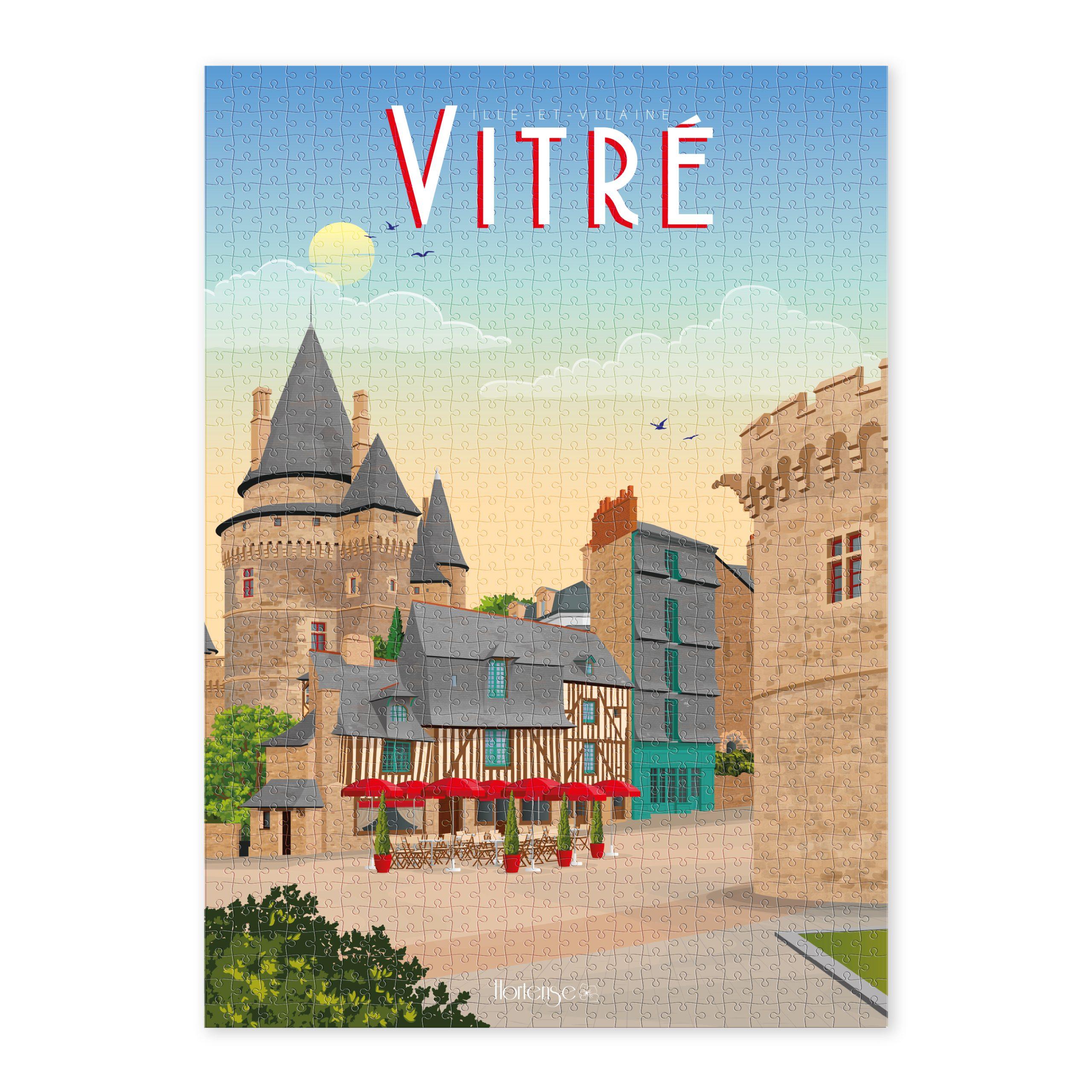 Puzzle Vitré, cité médiévale - 1 000 pièces – Image 2