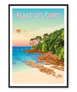 Affiche Plage des Curés, Plougonvelin – Finistère